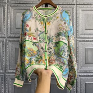 Silk Shirt Women Tops Long-sleeved